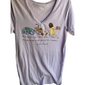 Disney Women's Winnie the Pooh Epcot Extra Long Soft Jersey Sleep Shirt XS/S